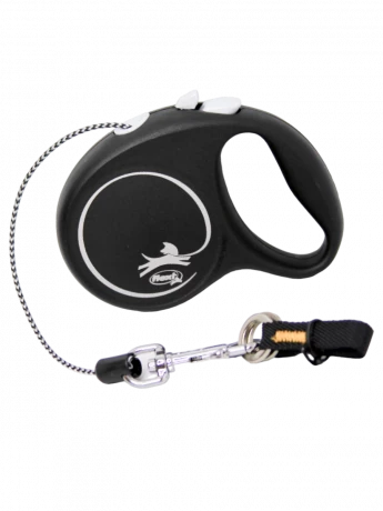 Поводок-рулетка для собак flexi Black Design XS 3 м 8 кг трос, черный