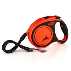 Поводок-рулетка для собак flexi Xtreme L 5 м лента, оранжевый
