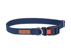 Oшейник регулируемый с блокировкой AmiPlay Cotton синий, размер XL