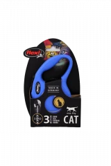 Рулетка-поводок для кошек flexi Cat XS 3 м трос, синий