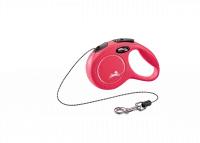 Рулетка-поводок для собак flexi New Classic XS 3 м трос, красный