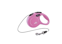 Рулетка-поводок для собак flexi New Classic XS 3 м трос, розовый