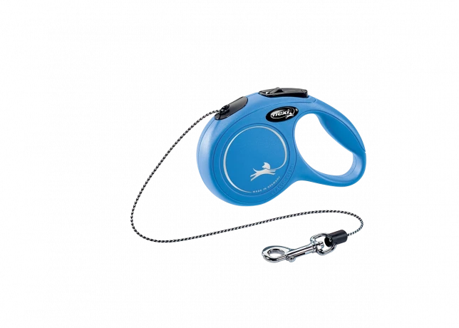 Рулетка-поводок для собак flexi New Classic XS 3 м трос, синий