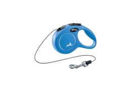 Рулетка-поводок для собак flexi New Classic XS 3 м трос, синий