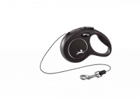 Рулетка-поводок для собак flexi New Classic XS 3 м трос, черный