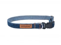 Ошейник регулируемый AmiPlay Denim синий, размер XL
