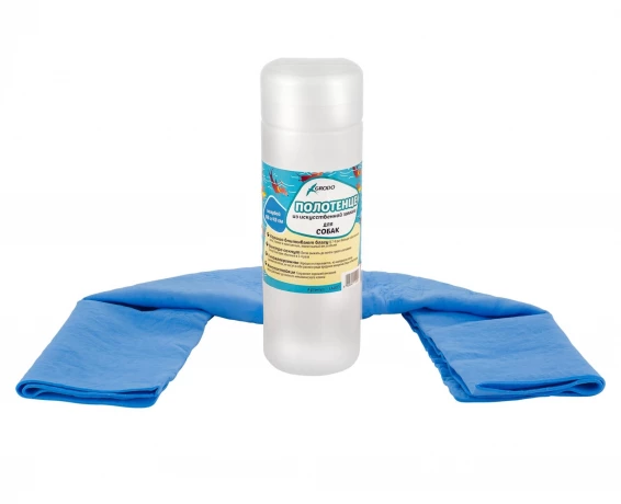 Полотенце GRODO из искусственной замши, цвет голубой