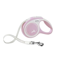 Поводок-рулетка flexi New Comfort XS 3 м 12 кг лента, розовый