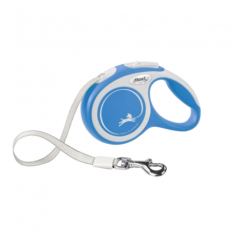 Поводок-рулетка flexi New Comfort XS 3 м 12 кг лента, синий
