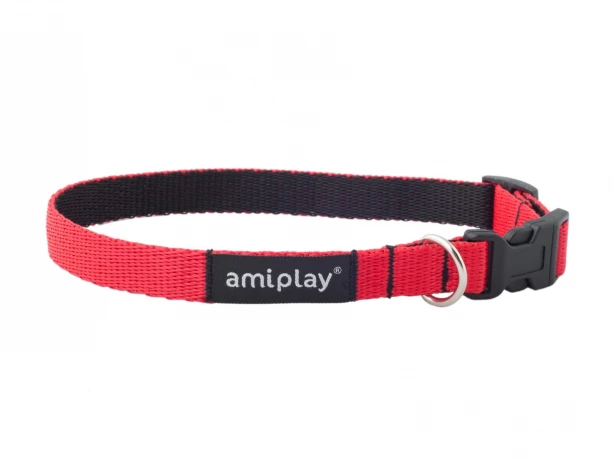 Ошейник регулируемый AmiPlay Twist красный, размер L