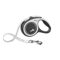 Поводок-рулетка flexi New Comfort XS 3 м 12 кг лента, черный