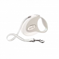 Поводок-рулетка flexi Style S 3 м 12 кг лента, белый