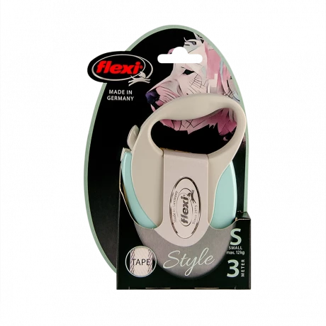 Поводок-рулетка flexi Style S 3 м 12 кг лента, мятный