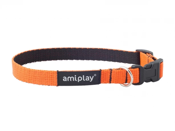 Ошейник регулируемый AmiPlay Twist оранжевый, размер L