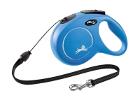 Рулетка-поводок для собак flexi New Classic M 8 м трос, синий