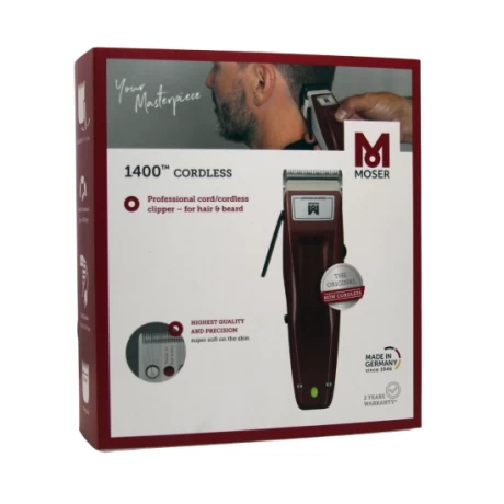 NEW Машинка для стрижки Moser 1430-0050 Cordless для волос и бороды, беспроводная, красная