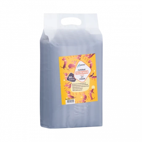 Гелевые пеленки GRODO для собак 60х60 см с углем, 30 шт.