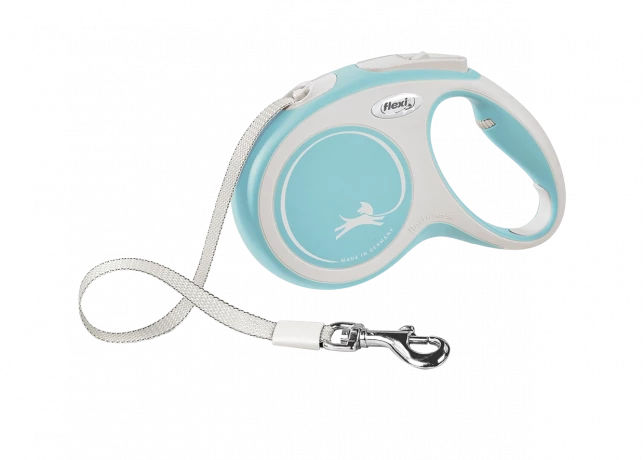 Поводок-рулетка flexi New Comfort M 5 м 25 кг лента, голубой
