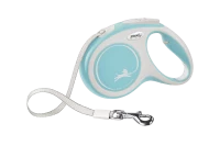Поводок-рулетка flexi New Comfort M 5 м 25 кг лента, голубой