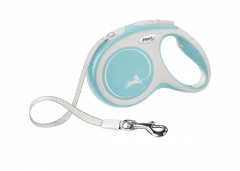Поводок-рулетка flexi New Comfort M 5 м 25 кг лента, голубой