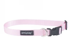 Ошейник регулируемый AmiPlay Basic розовый, размер L
