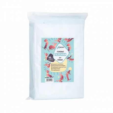 Гелевые пеленки GRODO для собак 60х60 см, 10 шт.