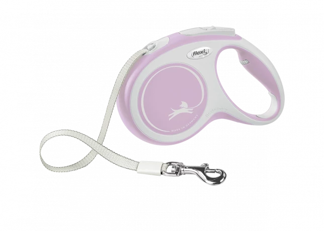 Поводок-рулетка flexi New Comfort M 5 м 25 кг лента, розовый