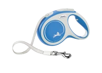 Поводок-рулетка flexi New Comfort M 5 м 25 кг лента, синий