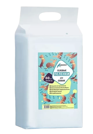 Гелевые пеленки GRODO для собак 60х60 см, 60 шт.