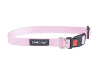 Ошейник регулируемый AmiPlay Basic с блокировкой розовый, размер M