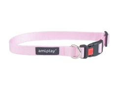 Ошейник регулируемый AmiPlay Basic с блокировкой розовый, размер M