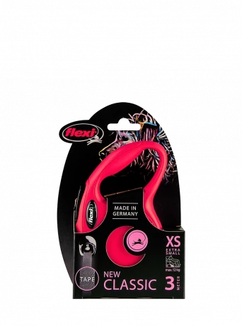 Поводок-рулетка для собак flexi New Classic XS 3 м лента, красный