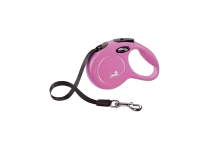 Поводок-рулетка для собак flexi New Classic XS 3 м лента, розовый