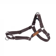 Шлейка регулируемая AmiPlay EASY GO Cotton M 30-50/2 см, коричневая