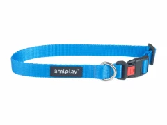 Ошейник регулируемый AmiPlay Basic с блокировкой синий, размер L