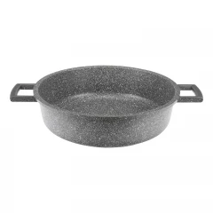 Жаровня GRANIT 28 см, с термостойкой стеклянной крышкой