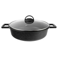 Жаровня MARBLE 26 см, с термостойкой стеклянной крышкой