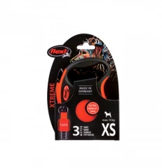 Поводок-рулетка flexi Xtreme XS 3 м лента, оранжевый