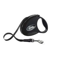 Поводок-рулетка flexi Style S 3 м 12 кг лента, черный