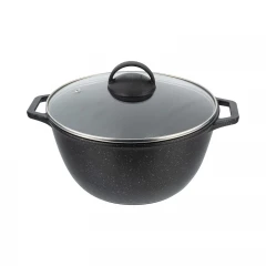 Кастрюля MARBLE 4 л, с термостойкой стеклянной крышкой 24 см