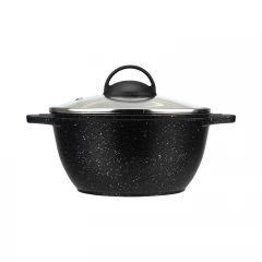 Кастрюля MARBLE 2 л, с термостойкой стеклянной крышкой 20 см