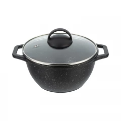 Кастрюля MARBLE 2 л, с термостойкой стеклянной крышкой 20 см