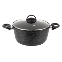 Кастрюля GURMAN 4 л, с термостойкой стеклянной крышкой 24 см