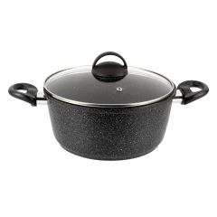 Кастрюля GURMAN 4 л, с термостойкой стеклянной крышкой 24 см