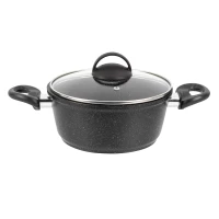 Кастрюля GURMAN 2 л, с термостойкой стеклянной крышкой 20 см