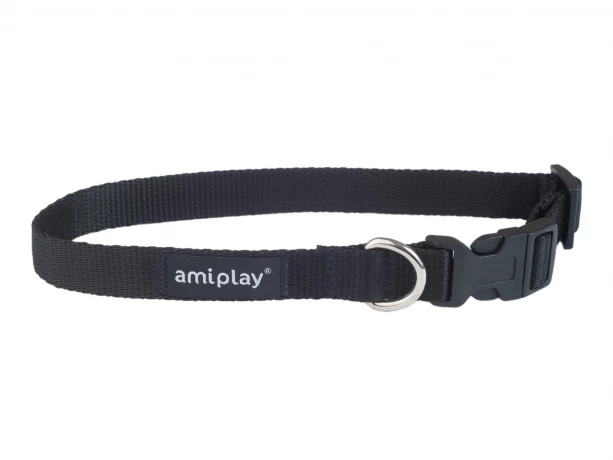 Ошейник регулируемый AmiPlay Basic черный, размер M