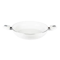 Сотейник белый, d28 2 ручки, утолщенное дно