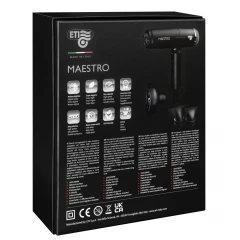 Фен ETI Maestro IONIC 1650/2000 ватт, черный