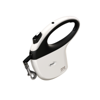 Поводок-рулетка Flexi One For All tape 5m 30 kg white/black