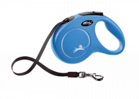 Поводок-рулетка для собак flexi New Classic M 5 м лента, синий